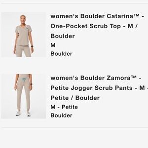 Figs Women's Boulder Zamora Petite Jogger Scrub Pants - Tan